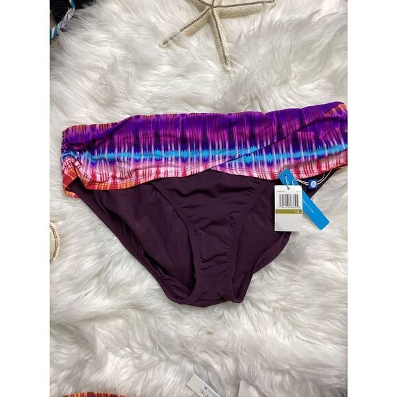 New. BLEU Rod Beattie Multicolored sarong bikini bottom.  14 - Picture 5 of 10